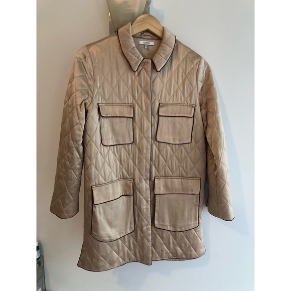 ganni leclair satin dress